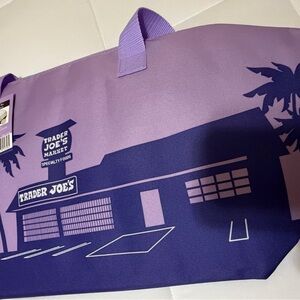 Trader Joe's Purple Rain Zipper Cooler - NWT